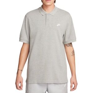Nike Sportswear Mens Grey Futura Logo Short Sleeve Polo Shirt Large